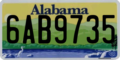 AL license plate 6AB9735