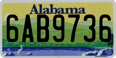AL license plate 6AB9736