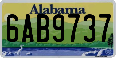 AL license plate 6AB9737