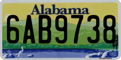AL license plate 6AB9738
