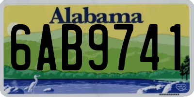 AL license plate 6AB9741