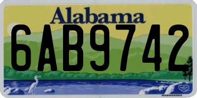 AL license plate 6AB9742