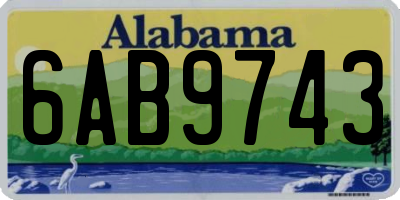 AL license plate 6AB9743