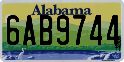 AL license plate 6AB9744
