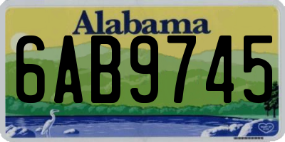 AL license plate 6AB9745