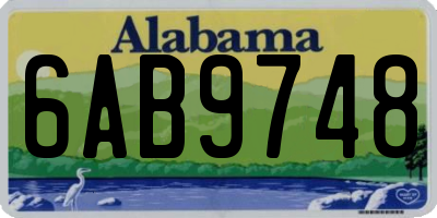 AL license plate 6AB9748
