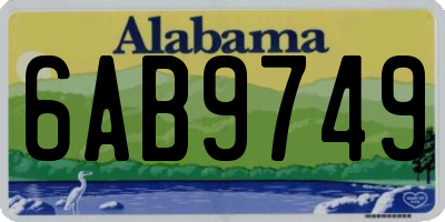 AL license plate 6AB9749