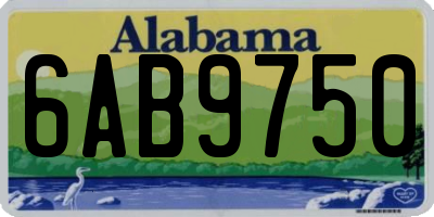 AL license plate 6AB9750