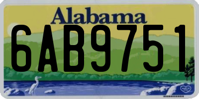 AL license plate 6AB9751