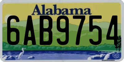 AL license plate 6AB9754
