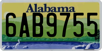 AL license plate 6AB9755
