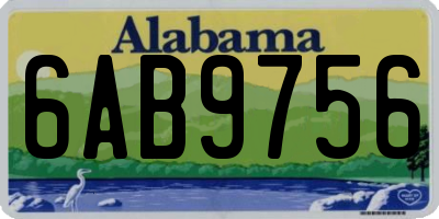 AL license plate 6AB9756