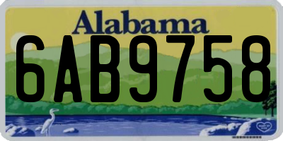 AL license plate 6AB9758
