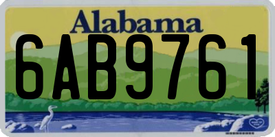 AL license plate 6AB9761