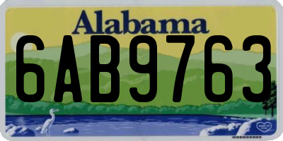 AL license plate 6AB9763