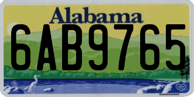 AL license plate 6AB9765