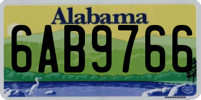 AL license plate 6AB9766
