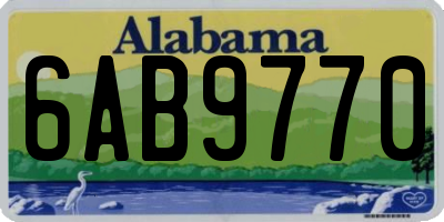 AL license plate 6AB9770