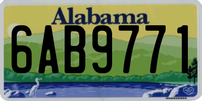 AL license plate 6AB9771