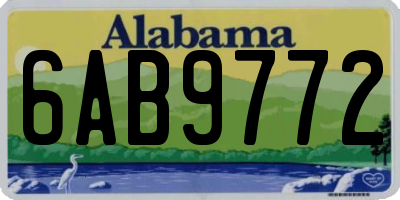 AL license plate 6AB9772