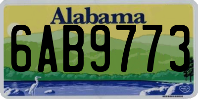 AL license plate 6AB9773