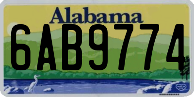 AL license plate 6AB9774