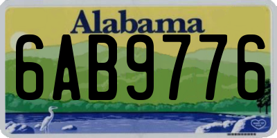 AL license plate 6AB9776