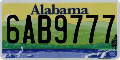AL license plate 6AB9777