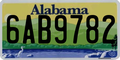 AL license plate 6AB9782