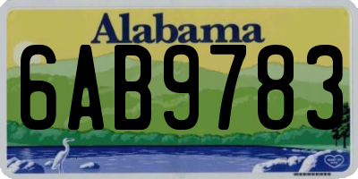 AL license plate 6AB9783