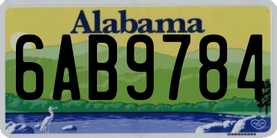 AL license plate 6AB9784