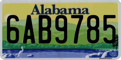 AL license plate 6AB9785