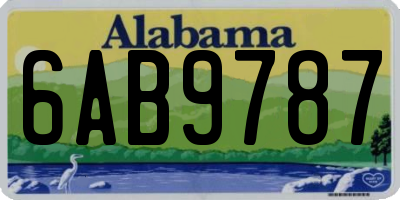 AL license plate 6AB9787