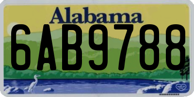 AL license plate 6AB9788