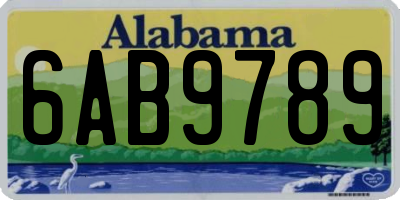 AL license plate 6AB9789