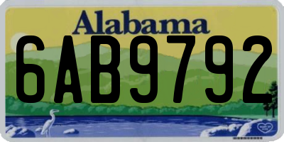 AL license plate 6AB9792