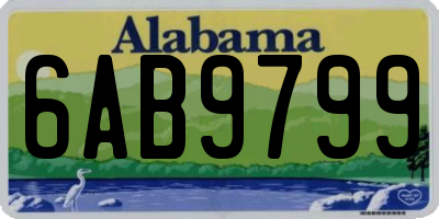 AL license plate 6AB9799