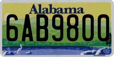AL license plate 6AB9800