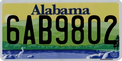 AL license plate 6AB9802