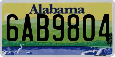 AL license plate 6AB9804