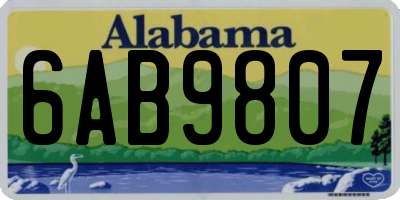 AL license plate 6AB9807
