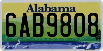AL license plate 6AB9808