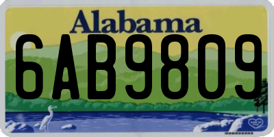 AL license plate 6AB9809