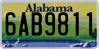AL license plate 6AB9811