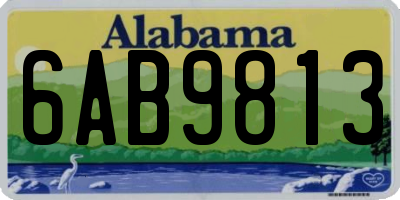 AL license plate 6AB9813