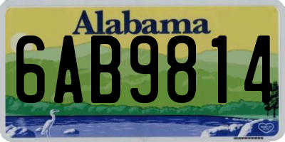 AL license plate 6AB9814