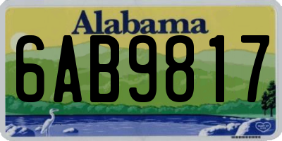 AL license plate 6AB9817