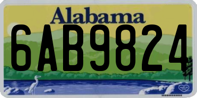 AL license plate 6AB9824
