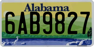 AL license plate 6AB9827