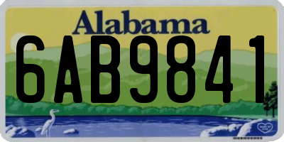 AL license plate 6AB9841